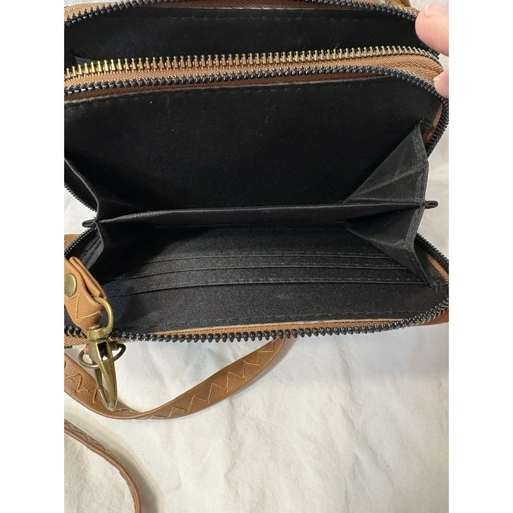 Aeropostale Leopard Print Wallet On String‎ Wristlet Crossbody 3In1 Y2K Coquette